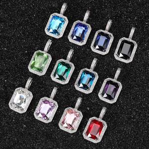<span class=keywords><strong>Ristar</strong></span> Jewelry - 31 Modelos de Colgantes de Gemas Estilo Hip Hop con Incrustaciones de Circonitas Verdes, Negras, Rubíes, Rosas, Azules, Blancas y Moradas - Product Image 2