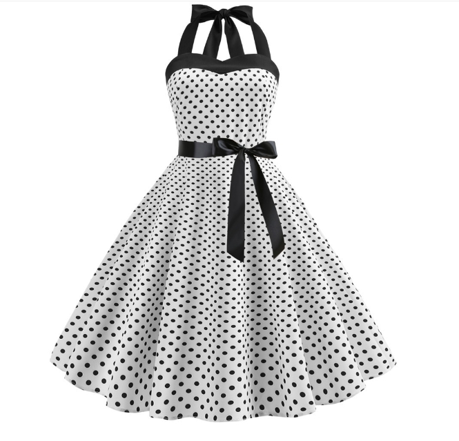 Sexy Retro Robe Polka Dot Halter Floor-Length Day Dress Audrey Hepburn Vintage 50S 60S Gothic Pin up Rockabilly 2026| Alibaba.com Sexy Retro Robe Polka Dot Halter Floor-Length Day Dress Audrey Hepburn Vintage 50S 60S Gothic Pin up Rockabilly 2026| Alibaba.com