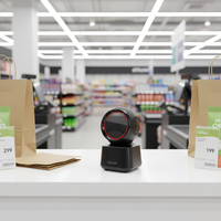 Lecteur de codes-barres 1D 2D à bon prix, scanner de codes QR 2D omnidirectionnel avec port USB pour supermarché