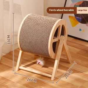 Venta al por mayor noria PetToy CatScratcher resistente al desgaste sin pelusa giratorio CatTree Claw Grinding StandTop Choice para PetStores - Product Image 6