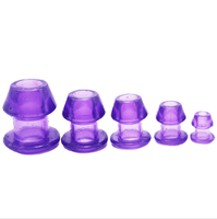 Gros bouchons anaux en cristal à pointe souple creux, jouets sexuels pour adultes, pour hommes, couples, grand dilatateur gonflable, bouchon anal