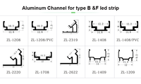 Éclairage linéaire de plafond, extrusion pour cloisons sèches et plaques de plâtre, profil LED en aluminium encastré pour plafond en plâtre