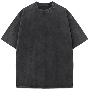 Custom <b>Drop</b> Shoulder Heavyweight Cotton <b>Acid</b> Wash Casual Men's T-Shirt with Pattern Vintage Regular Fit - Product Image 1