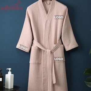 <span class=keywords><strong>Peignoir</strong></span> de nuit pour femmes 2024, vêtements de nuit, séchage rapide, léger, en tissu gaufré, <span class=keywords><strong>peignoir</strong></span> rose - Product Image 1