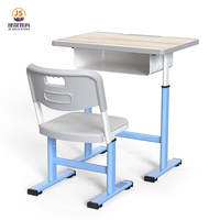 Nouveau produit : Ensemble bureau et chaise d'école à réglage mécanique libre, HY-0336, prix des bureaux d'école