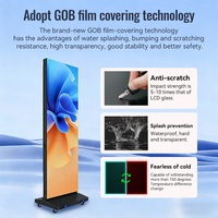 Affichage numérique portable GOB Indoor P2.5 P2 P1.86 avec contrôle WiFi pour la publicité dans les centres commerciaux, écran LED pliable, affiche pliable