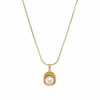 Collier en acier inoxydable plaqué or PVD 14K, chaîne serpent avec perles, vente en gros, tendance, cadeau pour femme, personnalisation de bijoux