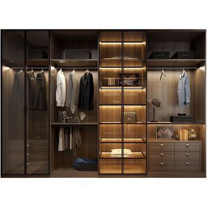 Custom Aluminum Glass Door Walk in <strong>Closet</strong> Bedroom Furniture Durable Modern <strong>Design</strong> Armoire Wardrobes <strong>Closets</strong> Para Habitacion - Product Image 1