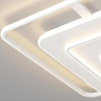 Ventilateur de plafond intelligent moderne sans pales avec lumière LED, contrôle vocal Wi-Fi, température de couleur réglable (2700K-6500K), intensité variable pour la maison