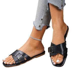 Venta al por mayor de fábrica: Zapatos de una pieza para mujer, con suela gruesa, decorados con pedrería, estampados, ligeros, de moda para exteriores. - Product Image 5