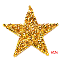 Hot-fix étincelant étoile strass Patch bricolage vêtements autocollant transfert de chaleur Applique pour vêtements sac chaussures