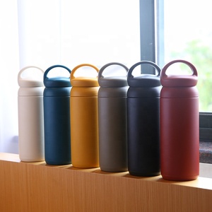350ml 500ml Custom Double Wall Insulated Stainless Steel <b>Coffee</b> Thermal Water Bottle Cups With Handle Lid - Product Image 4