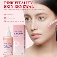 Sérum Peptidique Anti-rides Apaisant à l'Acide Hyaluronique, PDRN, Niacinamide et Aloe Vera Effet Rose Glow pour Peau de Verre – Marque Blanche