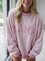 Sweatshirt Mockneck Wanita Berbahan Katun Fleece Pola Polka Dot, Model Longgar, Gaya Streetwear Kasual, Atasan Pullover