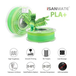 Filament PLA+ dégradé Elf Forest, durable et coloré, 1 kg pour impression 3D, fabrication directe OEM/ODM <span class=keywords><strong>ISANMATE</strong></span> - Product Image 2