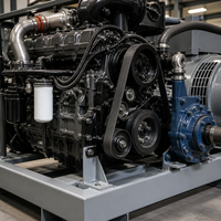 Groupe électrogène diesel à châssis ouvert de 187,5 kVA pour alimentation de secours d'urgence LINGGE Triphasé 400V 50Hz