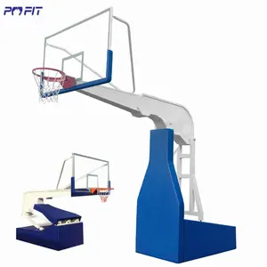 Soporte de baloncesto ajustable en altura profesional, soporte de aro de baloncesto plegable para interiores, estante de poste, sistema de portería de baloncesto