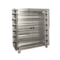 Vente en gros Four à rôtir électrique vertical pour poulet en acier inoxydable Équipement de cuisine commercial Rôtir 12 poulets entiers