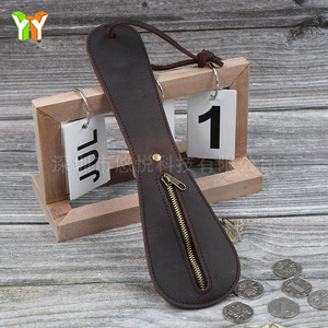 Leather Coin Case Custom Handmade PU Leather Coin Case Factory Outdoor Coin Purse Storage Bag Men Women