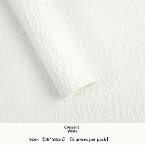 Papel de regalo con textura de piedra, papel crepé para bricolaje, paquete de hojas para ramos florales, decoración para regalos del Día de San Valentín - Product Image 5
