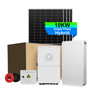 Sistema Completo de Energía Solar Híbrida de 5KW 8KW 10KW 15KW, Monofásico, Fuera de la Red, con Almacenamiento de Batería de Litio - Product Image 1