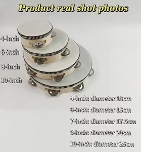 Fabricación al por Mayor <span class=keywords><strong>de</strong></span> Mini Panderetas <span class=keywords><strong>de</strong></span> Madera <span class=keywords><strong>de</strong></span> 10CM para Bodas - Product Image 2