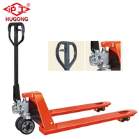 Chariot à palettes manuel 5 tonnes 5000 kg 10000 lb 1150x550 mm Fourches en acier inoxydable Roues en nylon Certifié CE ISO9001