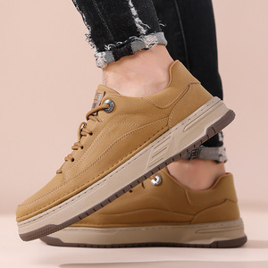 Mocasines de Alta Gama para Hombre, Zapatos Deportivos de Cuero Genuino para Oficina y Trabajo, Transpirables y Cómodos, con Suela de Goma, Novedad de Primavera, Zapatos Versátiles - Product Image 5