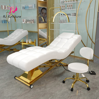 Lit de massage électrique facial pliable de luxe moderne pour l'extérieur avec des fonctionnalités réglables pour une utilisation en salon de beauté et en spa
