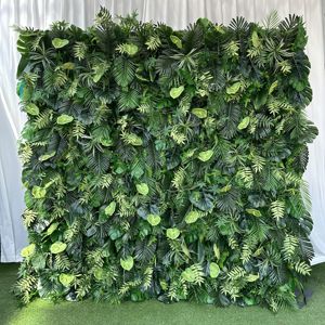 Gran oferta de telón de fondo de pared de flores 3D 5d blanco para boda, pared de flores artificiales de lujo, 8x8, panel de pared de flores enrollable, decoración de seda - Product Image 6