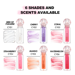 Tinte Labial Transparente Hidratante de Larga Duración con Aroma a Fruta en 6 Tonos, Aceite Labial Líquido Hidratante para Labios Voluminosos, Vegano - Product Image 1