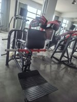 Appareil de Squat V à Charge de Plaques avec Butée de Sécurité et Support Dorsal pour Quadriceps, Usage Commercial en Salle de Sport
