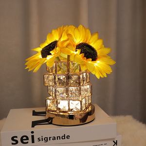 Decoración moderna <span class=keywords><strong>para</strong></span> el hogar, colorido LED, tulipán, girasol, árbol, luz nocturna <span class=keywords><strong>para</strong></span> fiestas, bodas, lámpara <span class=keywords><strong>de</strong></span> mesa <span class=keywords><strong>de</strong></span> cristal inalámbrica - Product Image 4