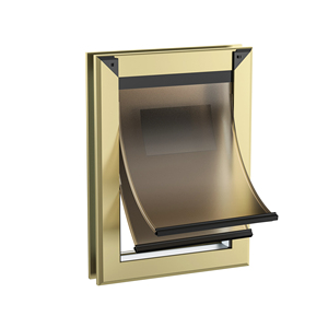 Vente en gros de porte en <span class=keywords><strong>aluminium</strong></span> robuste à double rabat pour animaux de compagnie résistant aux intempéries pour chiens chats style classique moderne pour la vie - Product Image 4