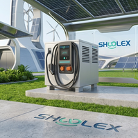 Robot Pengisi Daya EV Portabel SHUOLEX Baru 60kW DC Stasiun Pengisian Cepat Beroda Bersertifikasi CE untuk Penyelamatan Daya Darurat