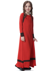 Nueva llegada negro Rosa Oriente Medio madre <span class=keywords><strong>hija</strong></span> padre-hijo traje Dubai niñas vestido - Product Image 4