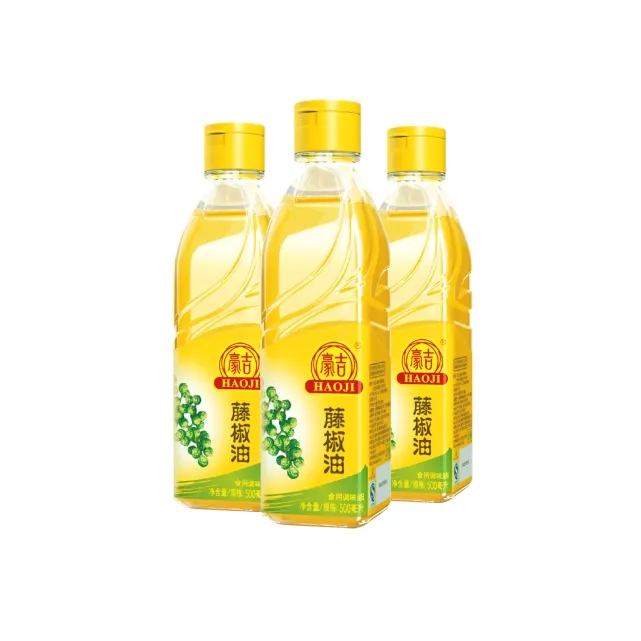 Haoji中国sichuanメーカー12X500ml良い味ホット販売卸売HAOJIグリーンペッパーオイル