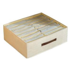 Organisateur de vêtements en coton et lin, boîte de rangement rectangulaire à 16 compartiments pour vêtements saisonniers, type tiroir multi-compartiments - Product Image 3