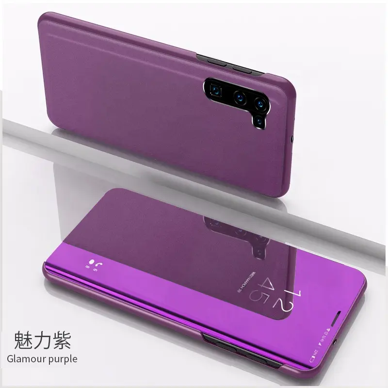 Mirror Clear View Stand Cover For Huawei Honor Magic 4 5 Lite X9A X40 10X P Smart X8 X6 Y7A Nova 8 Pro Plating Wallet Phone Case