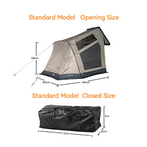 Tente <span class=keywords><strong>de</strong></span> toit pliable la plus légère avec ouverture latérale, tissu imperméable <span class=keywords><strong>de</strong></span> qualité supérieure avec revêtement PU et tiges <span class=keywords><strong>de</strong></span> support en alliage d'aluminium - Product Image 5