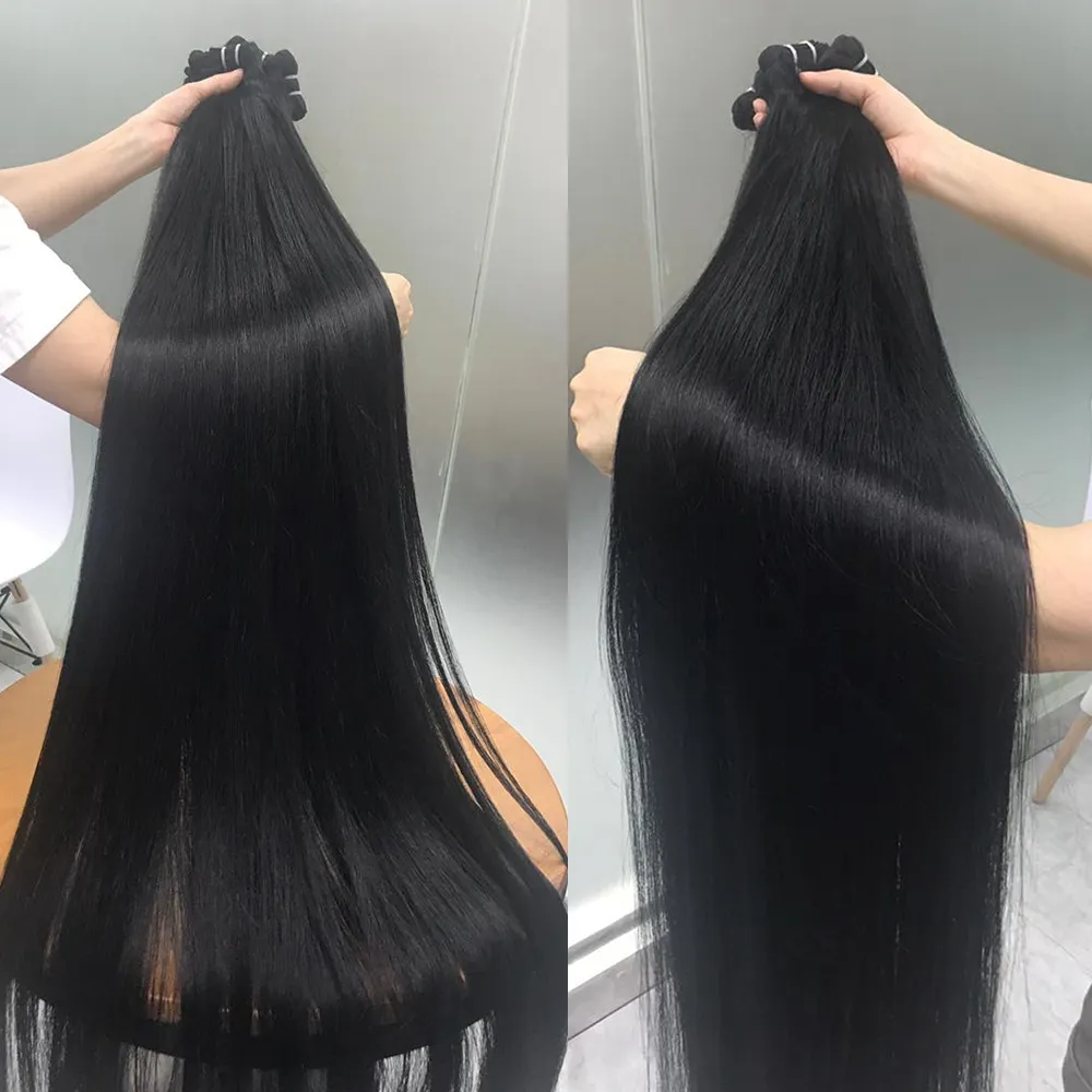 Extensiones de Cabello brasileño rizado, mechones de cabello humano brasileño de 40 pulgadas, 10a