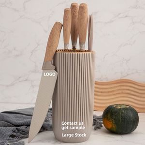 Wholesale Universal Slicing <b>Knife</b> Kitchen Scissors <b>Set</b> High Carbon Stainless Steel <b>Sharp</b> Blade Utility Chef's <b>Knives</b> with Holder - Product Image 1