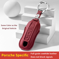 Étui de protection en cuir pour clé de voiture, résistant aux chutes et aux rayures, pour Porsche Macan