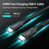 Cable USB C a USB C de Carga Rápida de 240 W y 5 A, con Trenzado de Nailon, USB 4, 40 Gbps, 48 V, Transferencia de Datos de Alta Velocidad, Precio al por Mayor