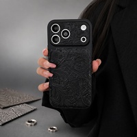 Étui de téléphone en PU de luxe antichoc pour iPhone