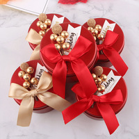 Boîte de bonbons de mariage en forme de coeur vide boîte de bonbons de mariage boîte de cadeau de menthe ronde boîte de faveur de mariage en métal pour cadeau