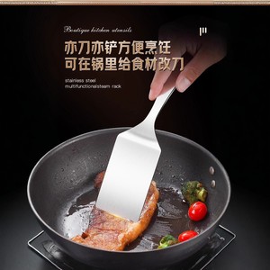 Spatule en acier inoxydable robuste, résistante au four, pour griller, faire des crêpes, des pizzas, des steaks, des gâteaux, ustensiles de cuisine - Product Image 3