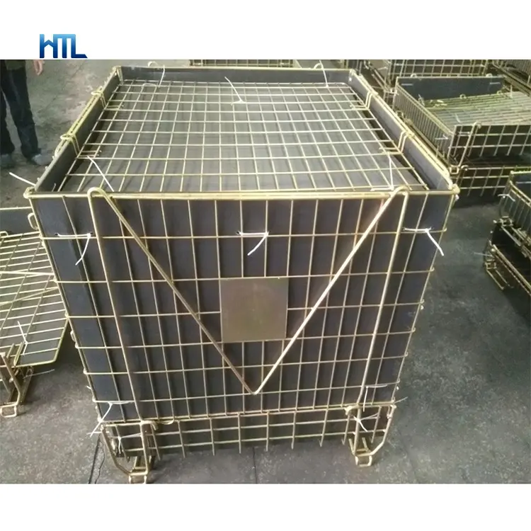Storage Transport Collapsible Steel Galvanized Pet Preform Cap Wire Basket