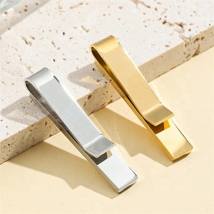 Yiwu Aceon Acero inoxidable Estrecho Liso Hombres Regalo de memoria Personalizado DIY Grabado Acabado brillante Clip de corbata Clip de <span class=keywords><strong>dinero</strong></span> en efectivo - Product Image 3