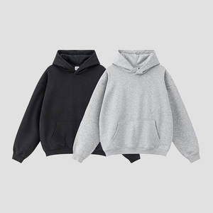 Custom Logo <b>Men's</b> Heavyweight 420GSM Fleece Oversized Hoodie Cotton Polyester Drop Shoulder Hoodies Unisex Pullover - Product Image 4